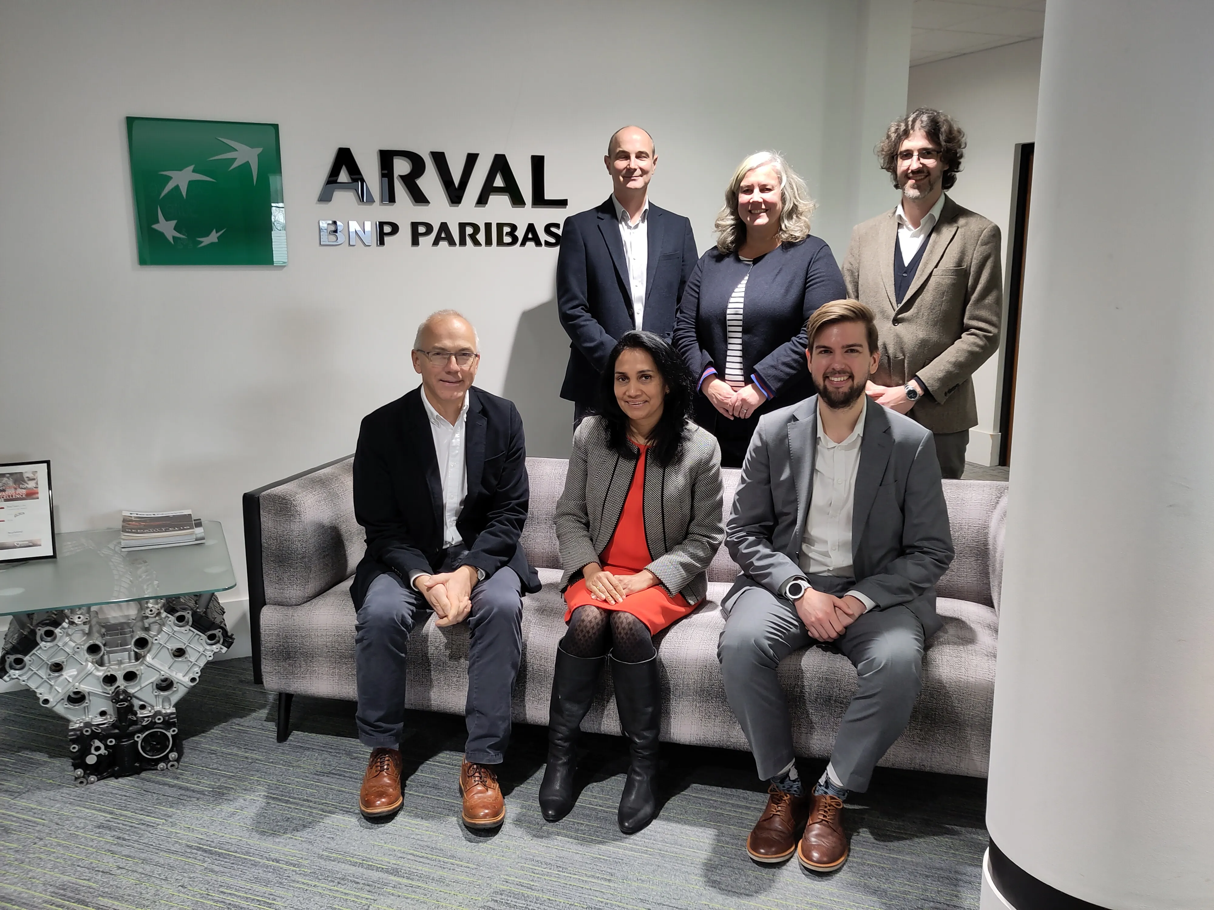 BVRLA's Thomas McLennan sits with the Arval team and Heidi Alexander MP at the Arval offices