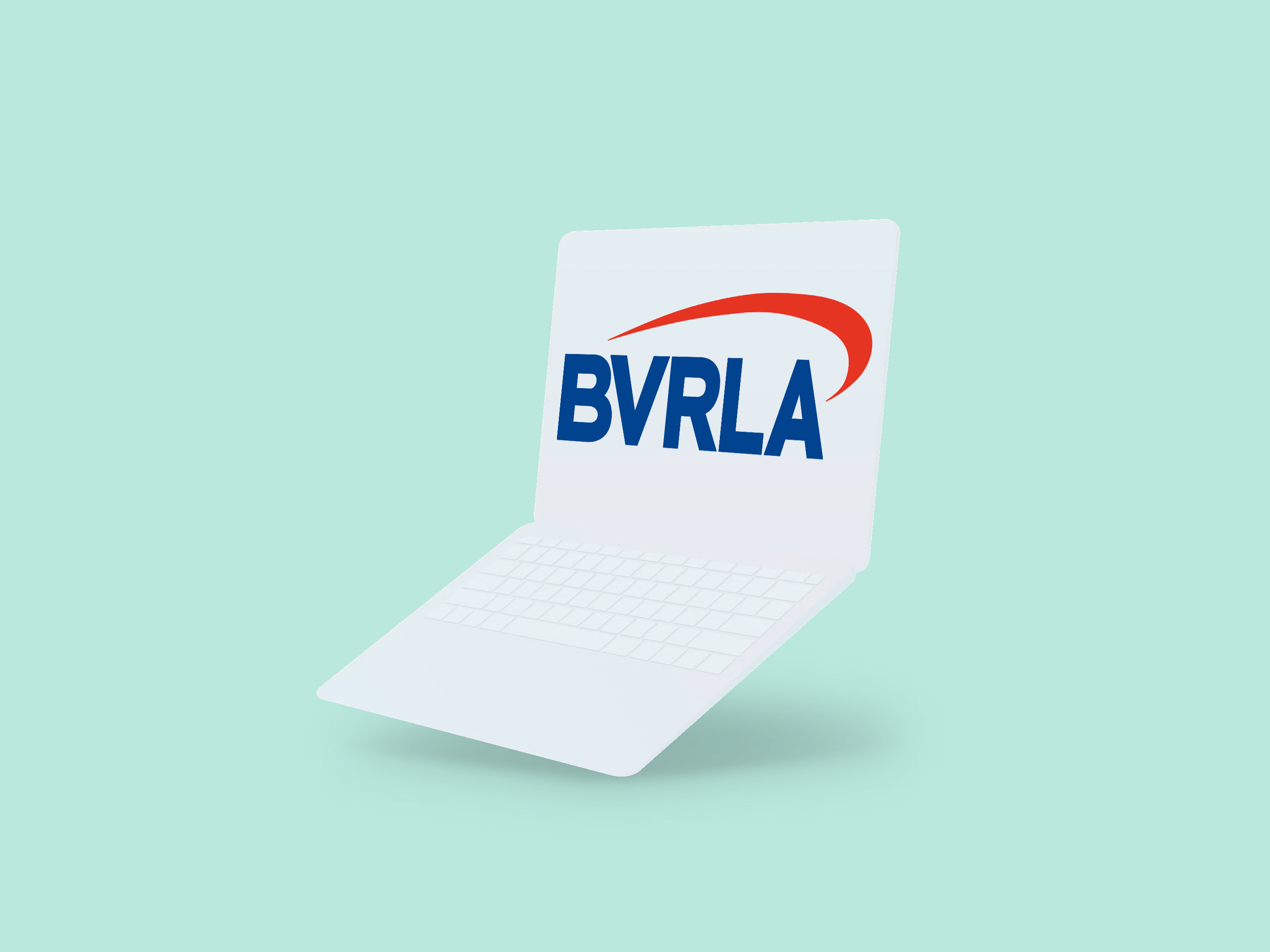 laptop with BVRLA logo