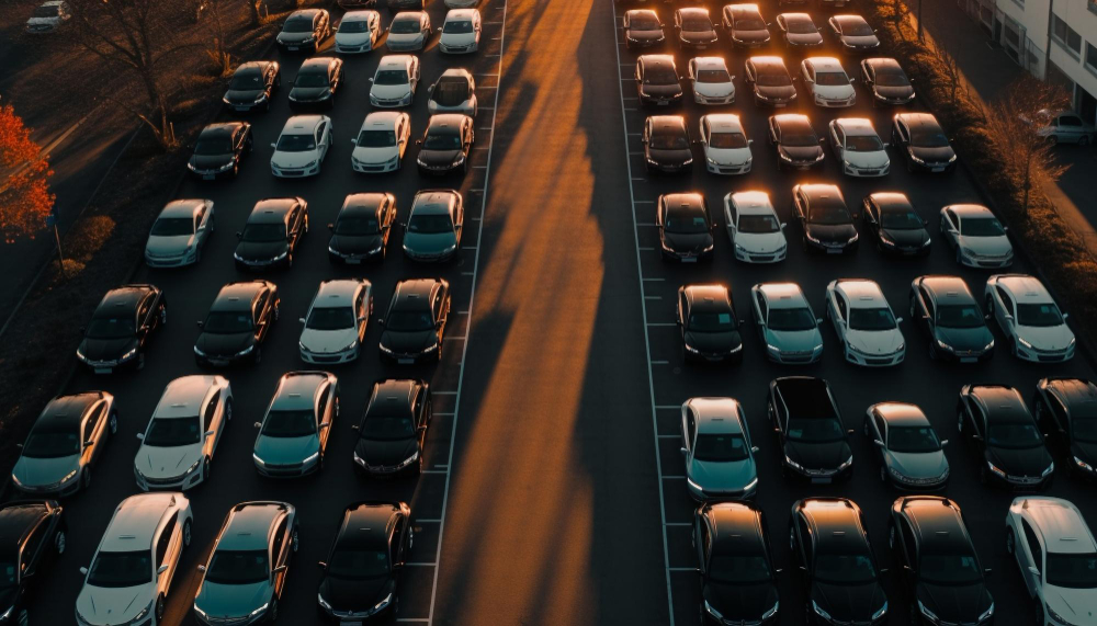 cars in a car park