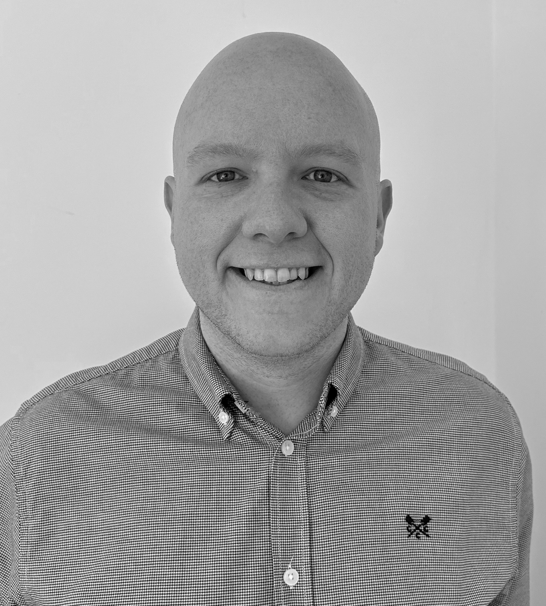 Black and white image of Ryan Naughton, The AA