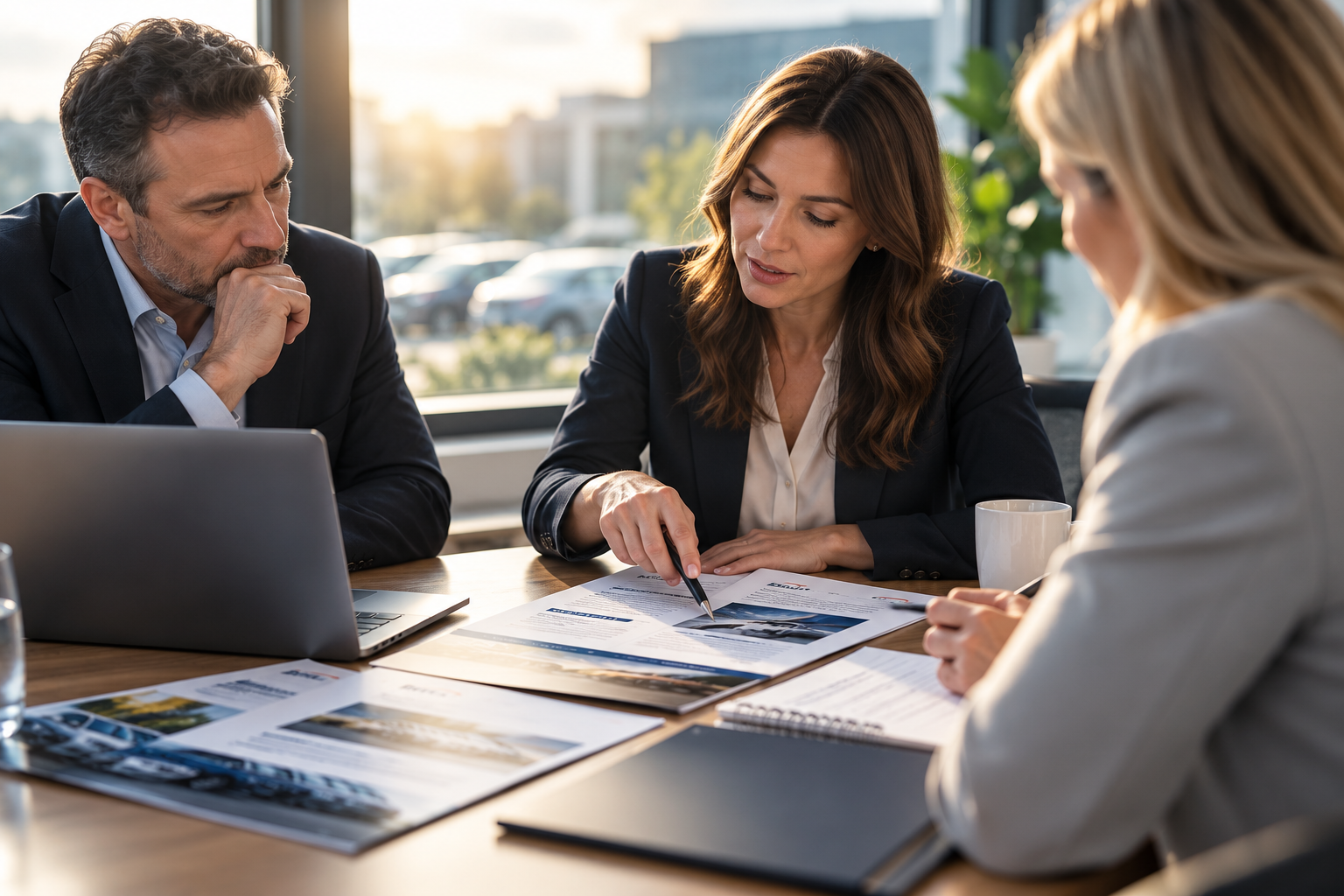 Staff in an office - helping with guidance