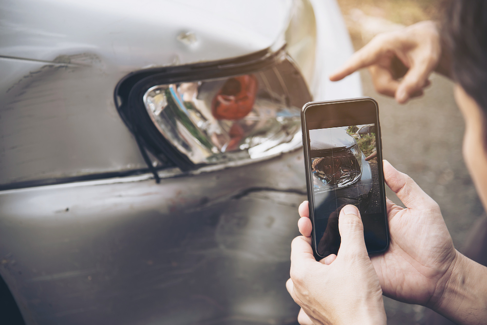 Taking a picture of damage