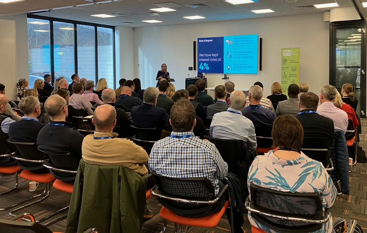 Lorna Pringle from the Bank of England speaking to delegates at the BVRLA's November 2025 Residual Value and Remarketing (RVR) Forum