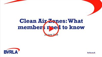 BVRLA Clean Air Zone (CAZ)